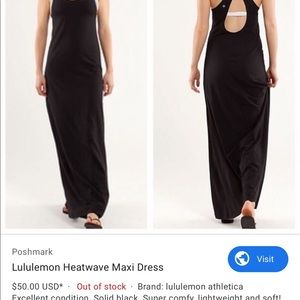 Lululemon Maxi Dress size 10 Black no tags.